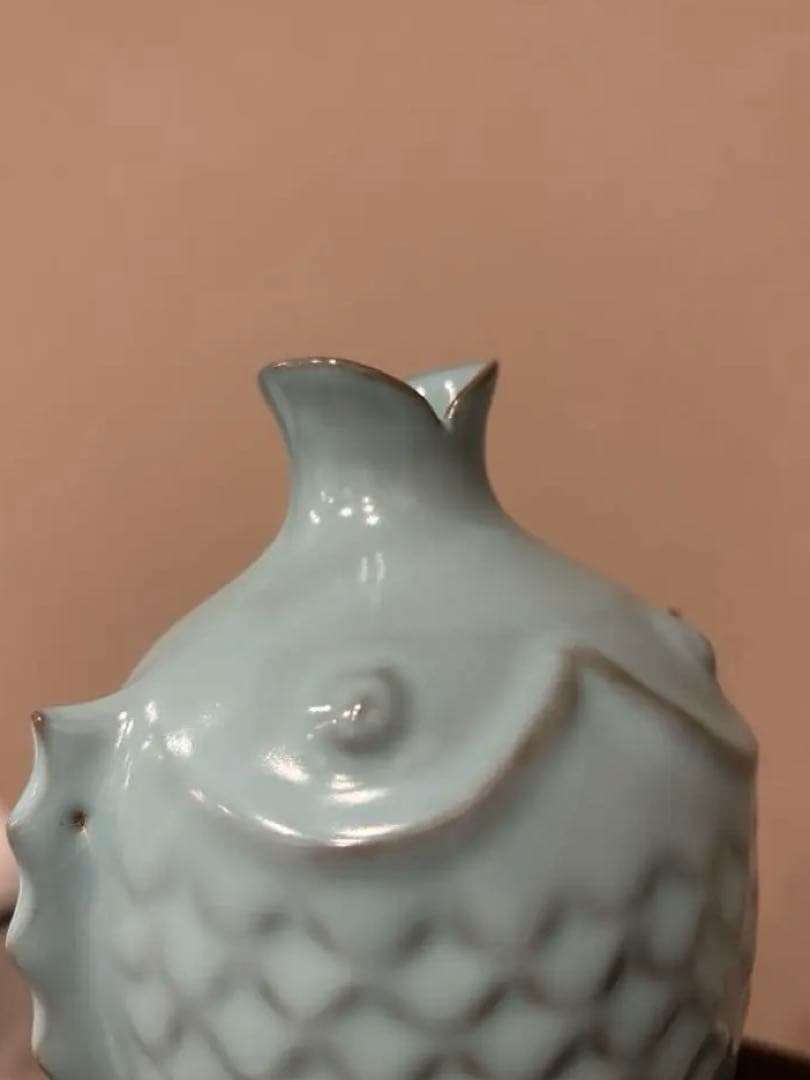 宋汝窯　双魚瓶の写し　現代工芸品