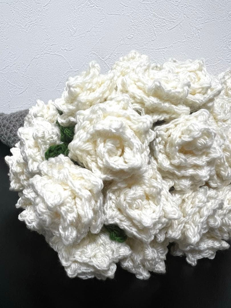 花束ブーケブランケット 白薔薇