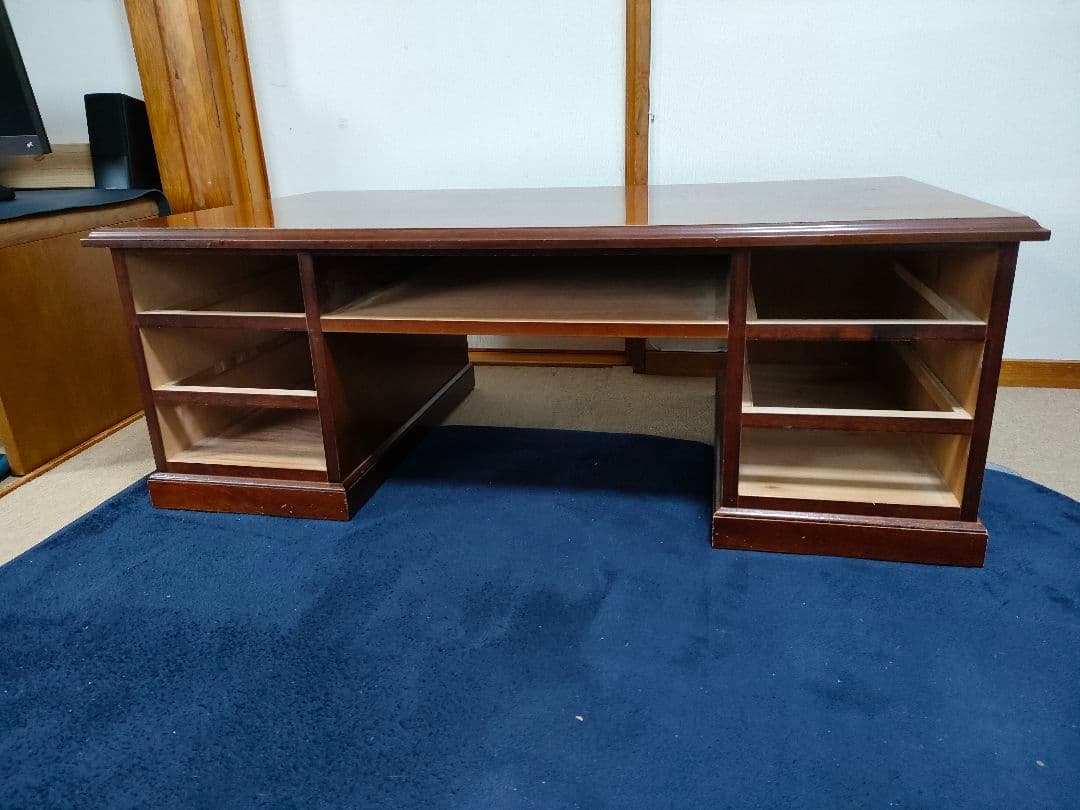 【希少】両袖文机　座机　ローデスク　書斎　 和家具　アンティーク　サクラ材