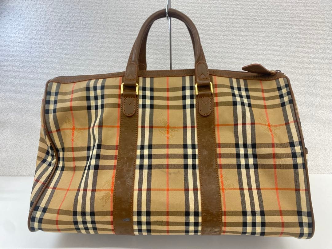 BURBERRY バーバリー ボストンバッグ チェック ベージュ
