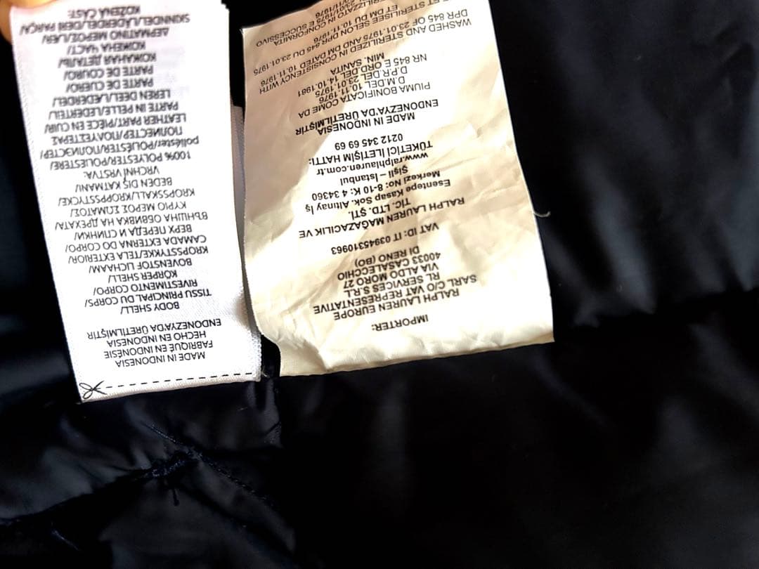 ポロ・ラルフ・ローレン フード付きダウンベスト ネイビー　【新品同様】美品