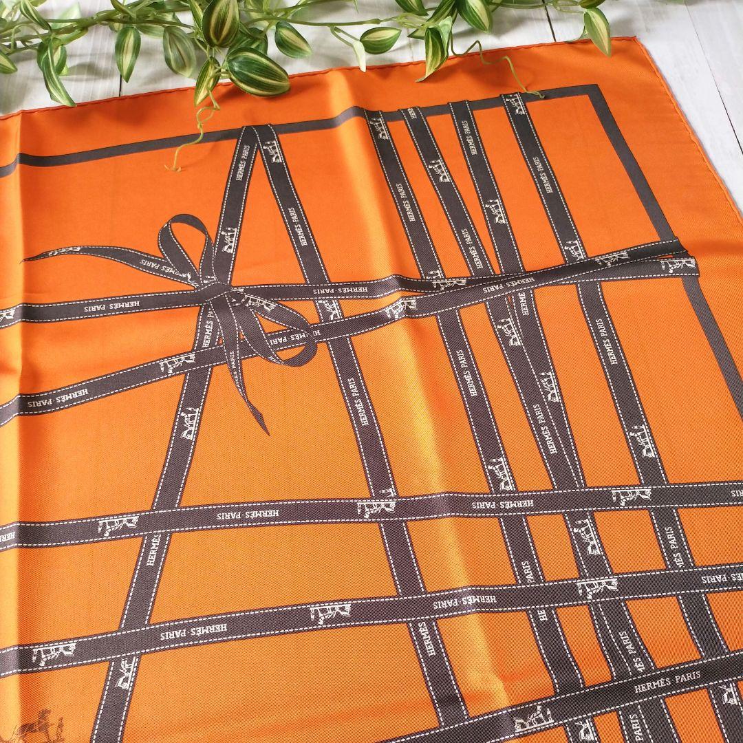 HERMES エルメス カレ90 スカーフ　ボルデュック リボン