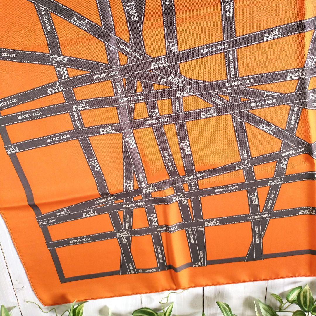 HERMES エルメス カレ90 スカーフ　ボルデュック リボン