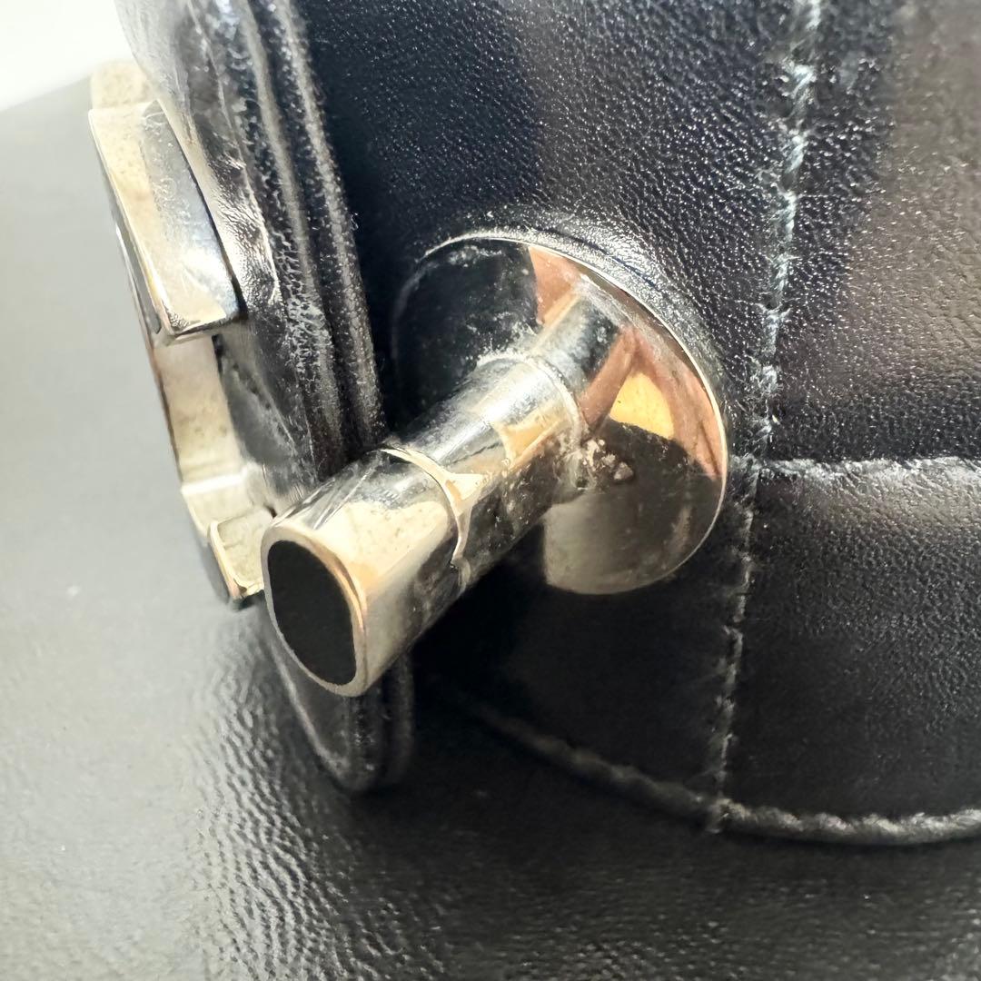 【美品】シャネル CHANEL ブレスレット チョコバー ラムスキン ブラック