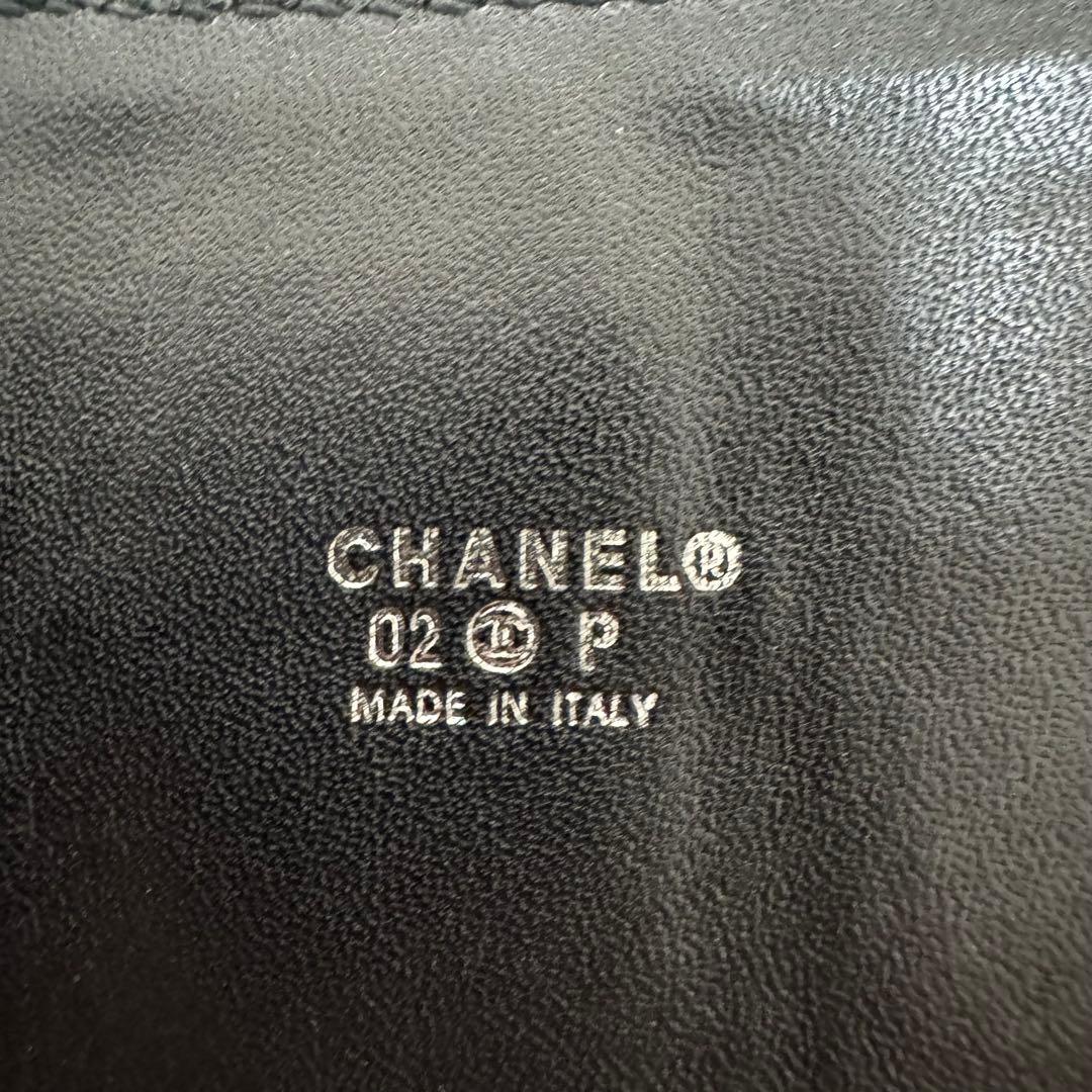 【美品】シャネル CHANEL ブレスレット チョコバー ラムスキン ブラック