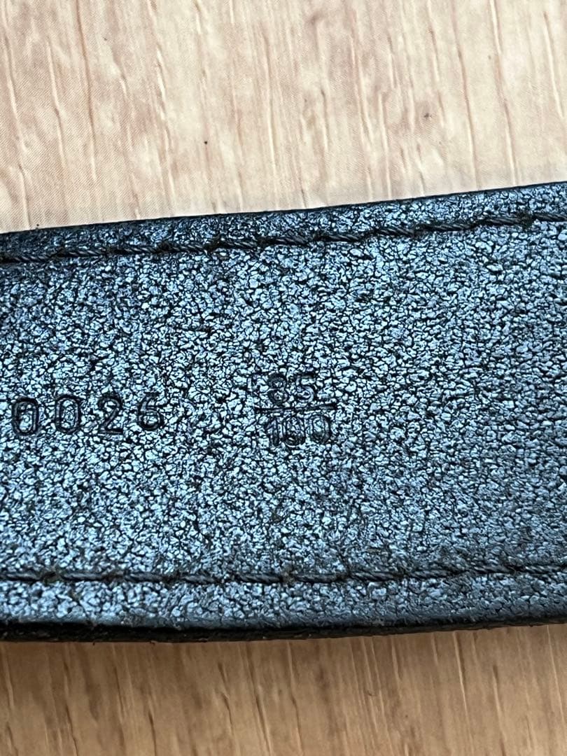 Dior Homme 85 ブラックレザーベルト