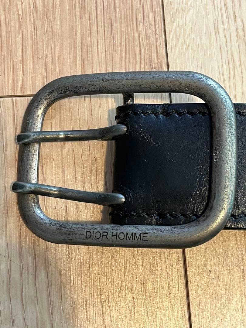 Dior Homme 85 ブラックレザーベルト