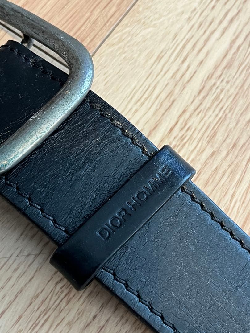 Dior Homme 85 ブラックレザーベルト