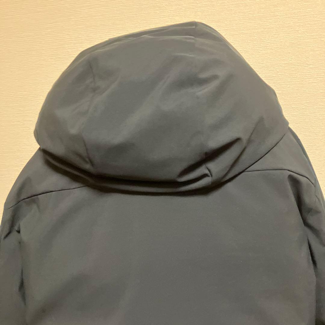 セーブザダック　フード付きロング丈中綿ジャケット 黒