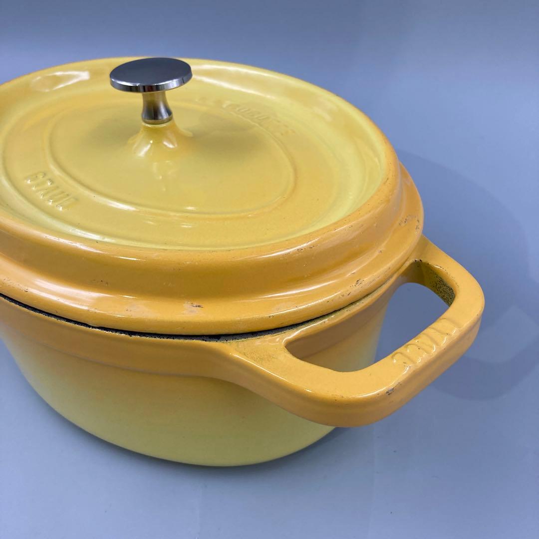 【美品】ストウブ staub ココット オーバル 27cm レモンイエロー