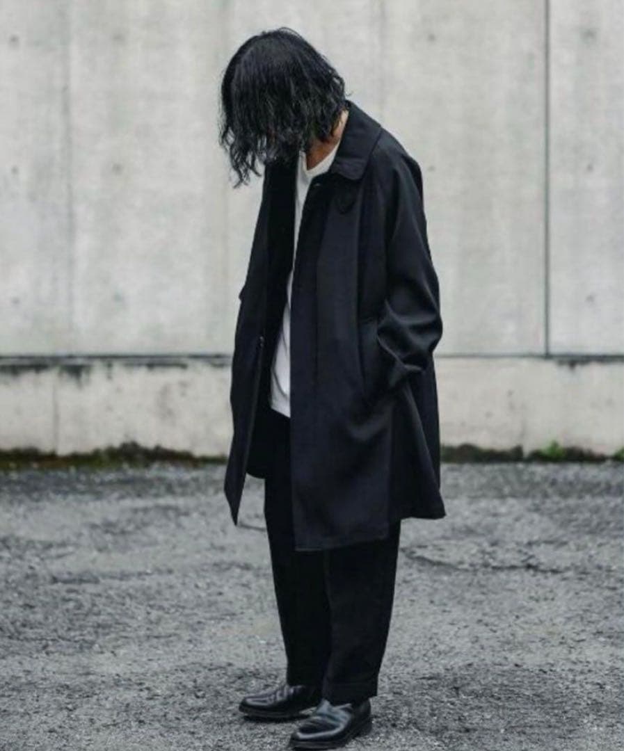 K*T様 HEUGN ユーゲン ウールギャバジン コート ブラック