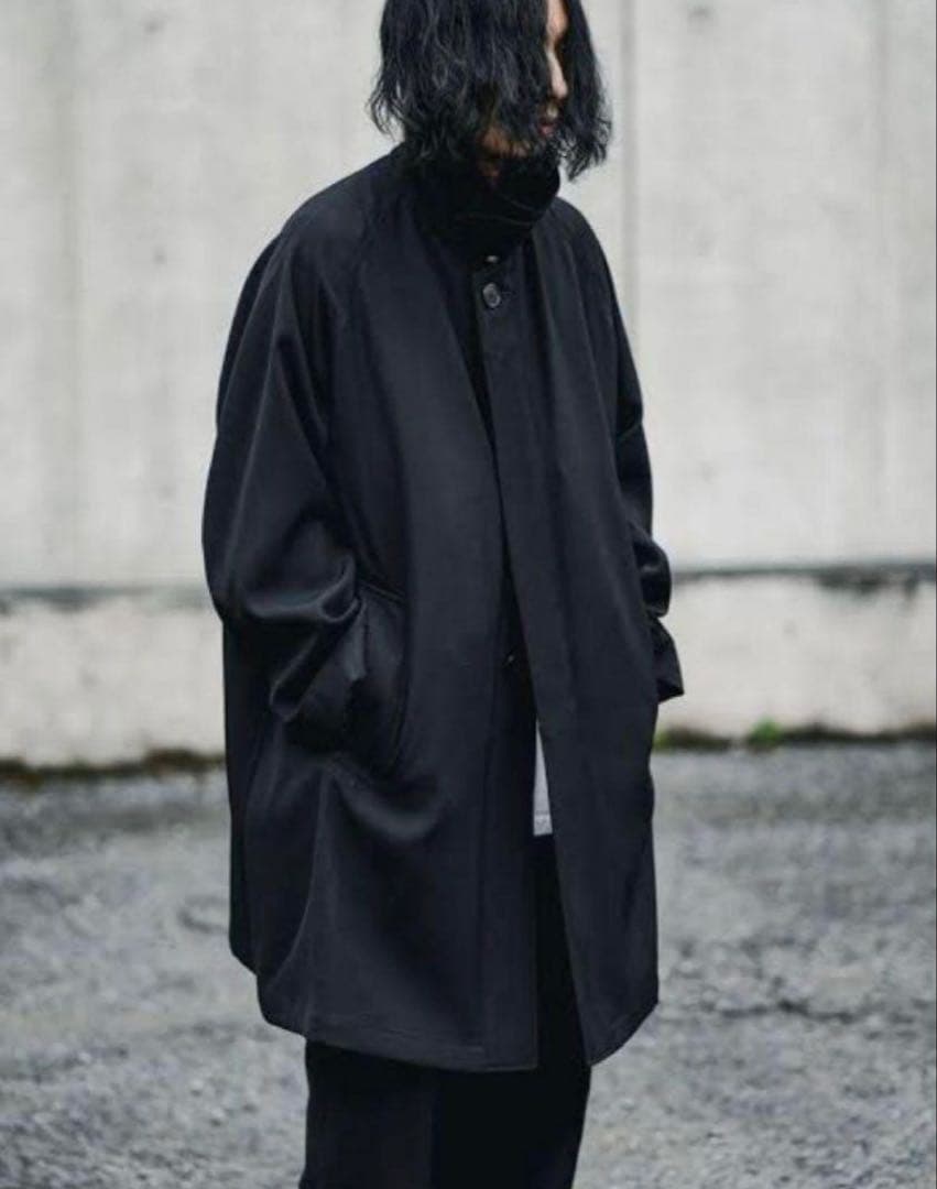 K*T様 HEUGN ユーゲン ウールギャバジン コート ブラック