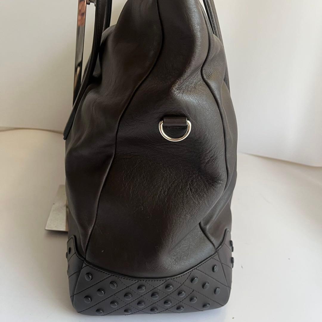 ✨️極美品✨️ TOD's メンズ　トートバッグ　レザー　ブラウン　ハンド