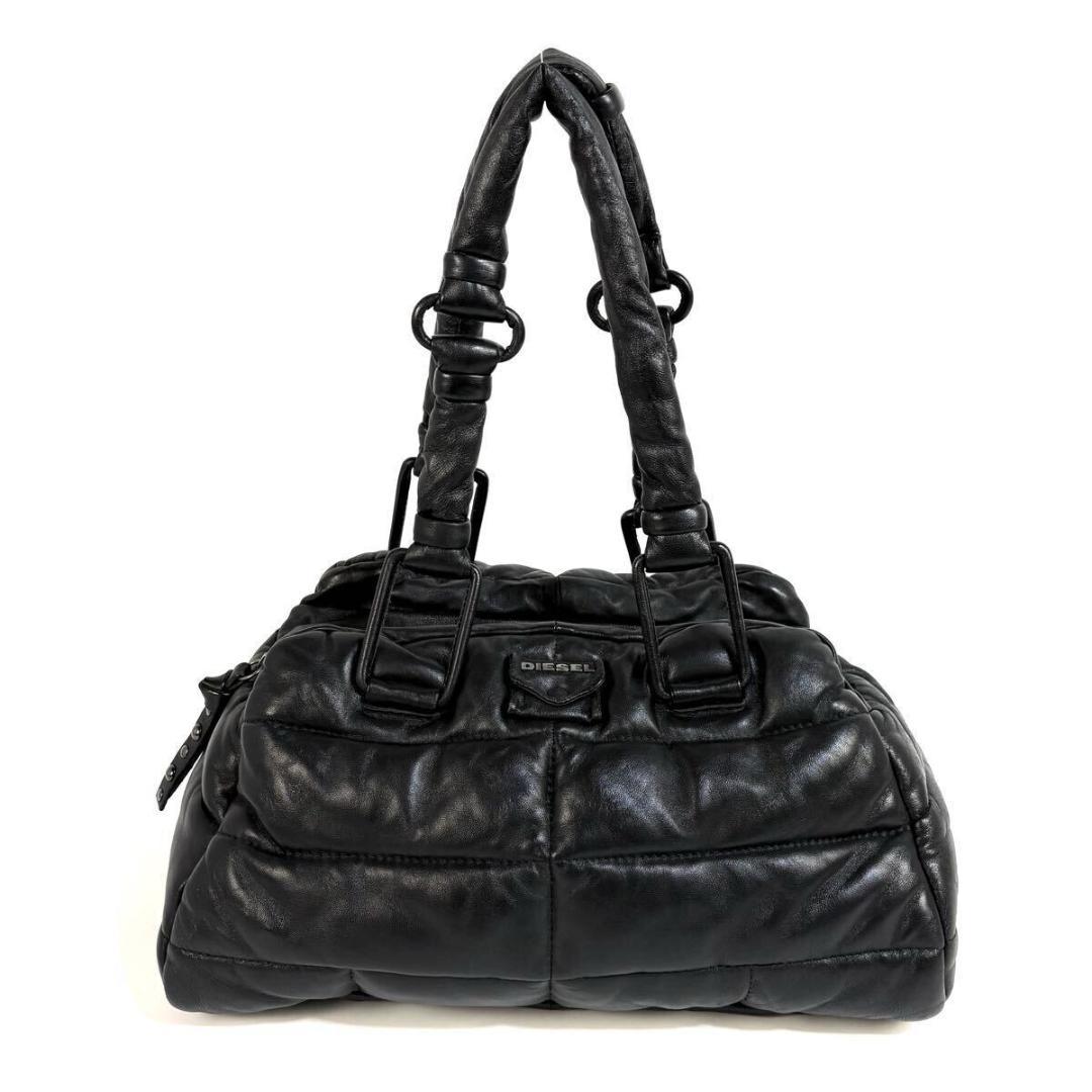 【極美品】DIESEL レザー ミニボストン 日本限定 保存袋 カード付き