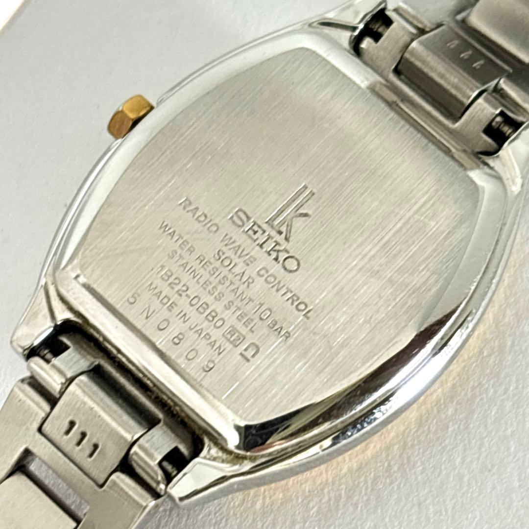 稼働 SEIKO ルキア レディース時計 コンビ デイト 電波ソーラー トノー型