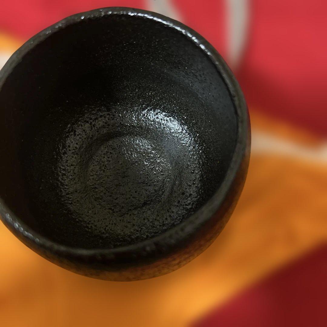 茶道具　黒茶碗　銘　禿　長次郎写　佐々木昭楽　作　供箱　共布　未使用品