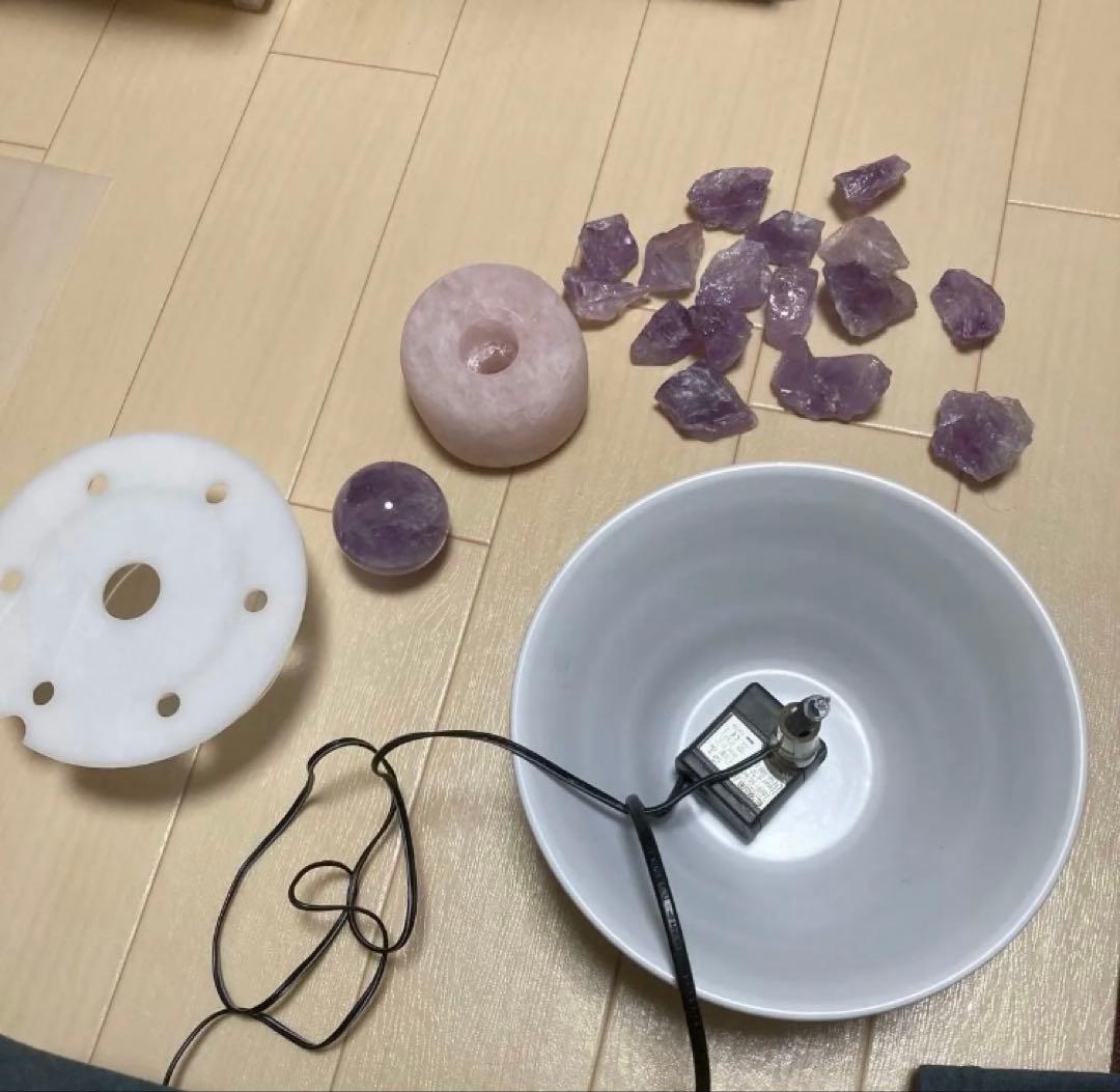 クリスタルファウンテン　アメジスト　ローズクォーツ　天然石 パワーストーン　癒し
