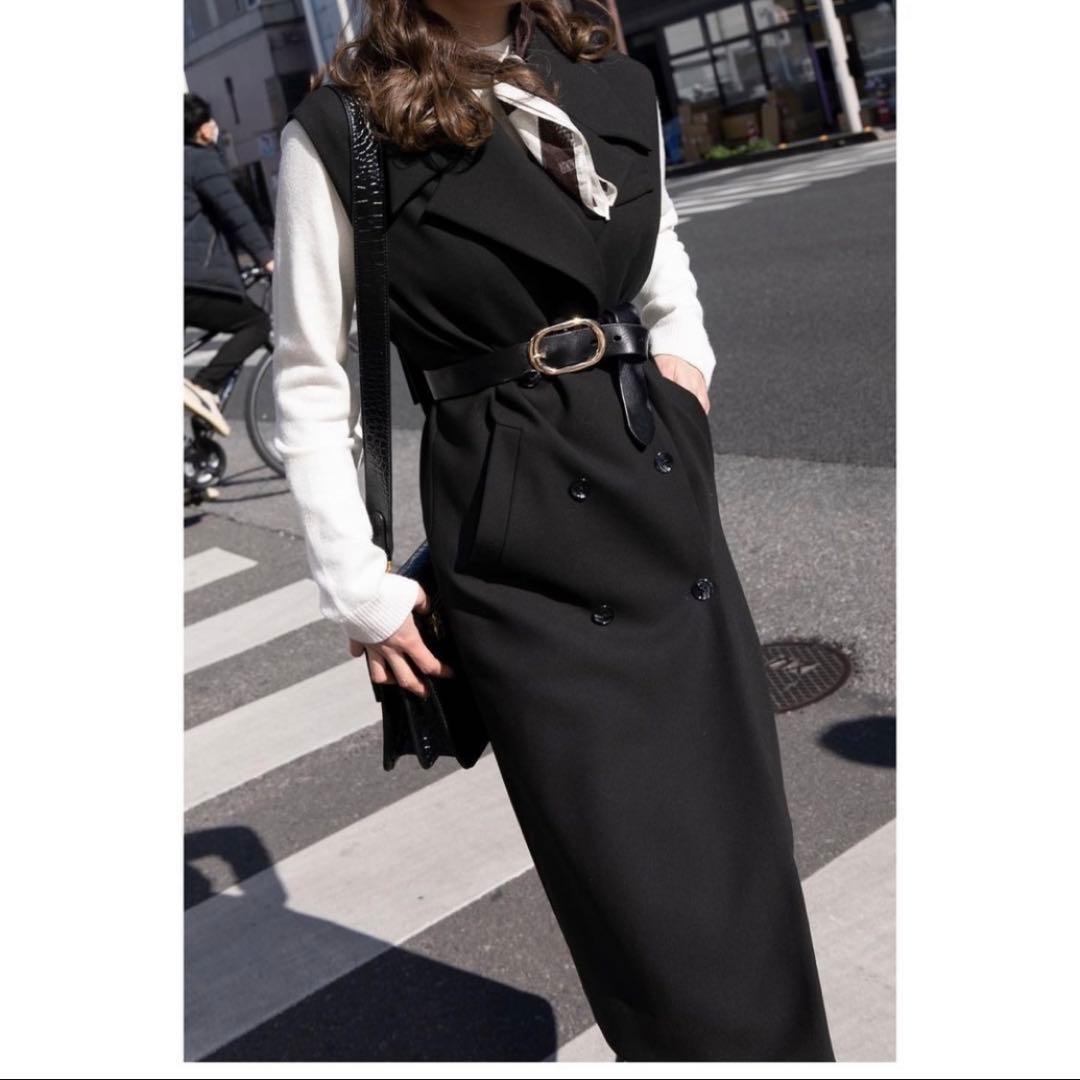 【値下げしました】tnewties xs ジレ　コート　トレンチ