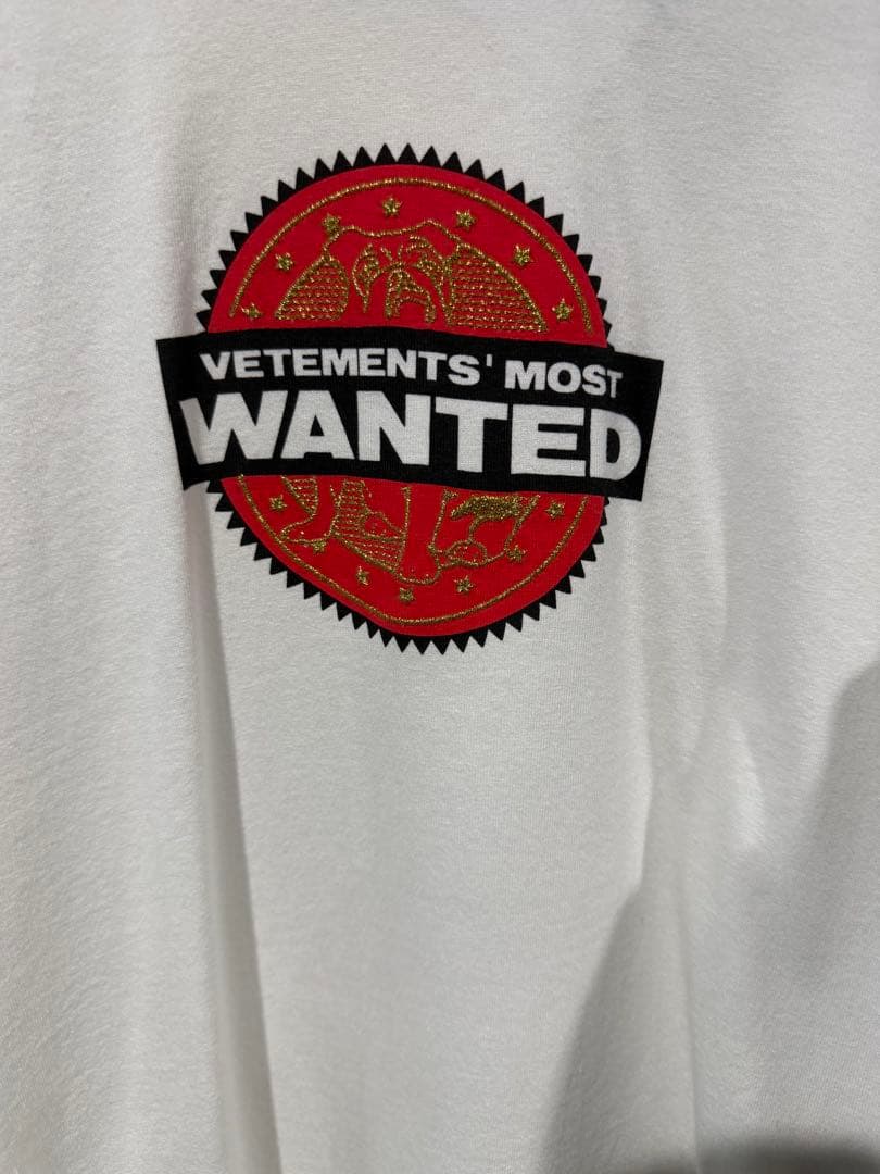 VETEMENTS WANTED フード付き長袖カットソー