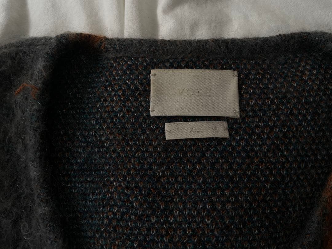 YOKE 22aw モヘアカーディガン グレー