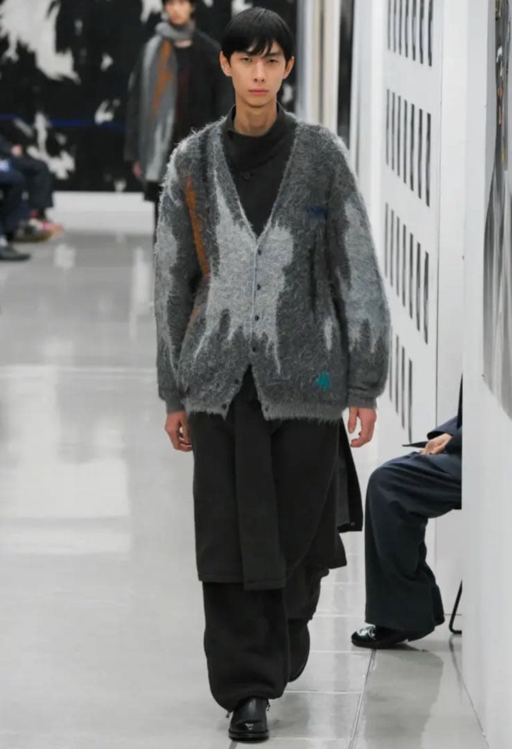 YOKE 22aw モヘアカーディガン グレー