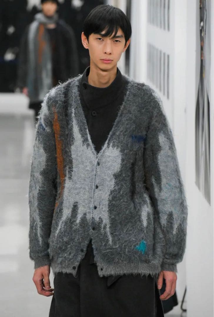YOKE 22aw モヘアカーディガン グレー