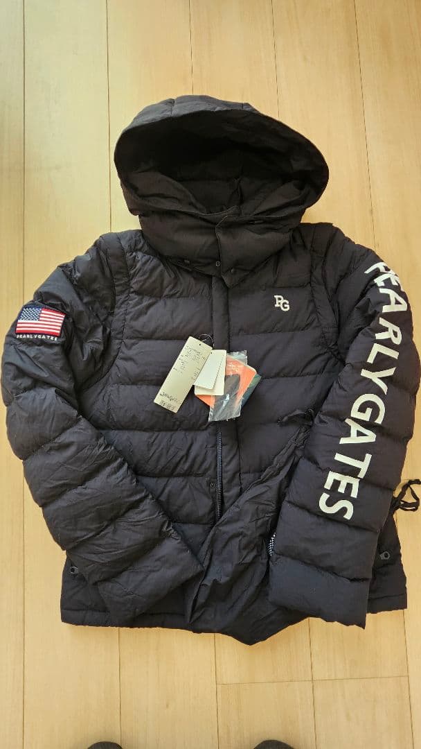 【美品】パーリーゲイツ 2WAYダウンジャケット （M）ネイビー