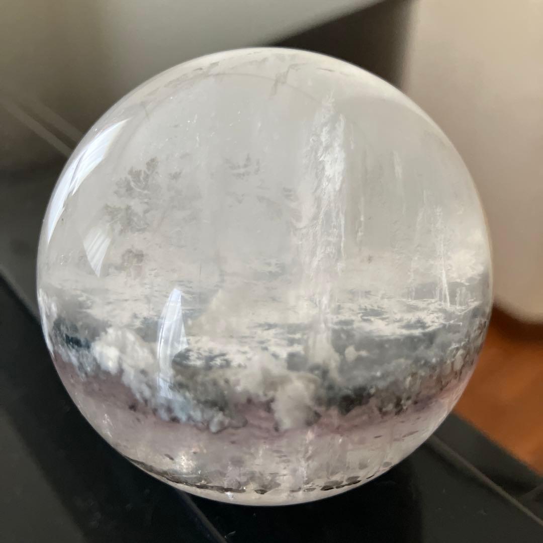 特大！パイライトインフローライト　スフィア　天然石置物　C167
