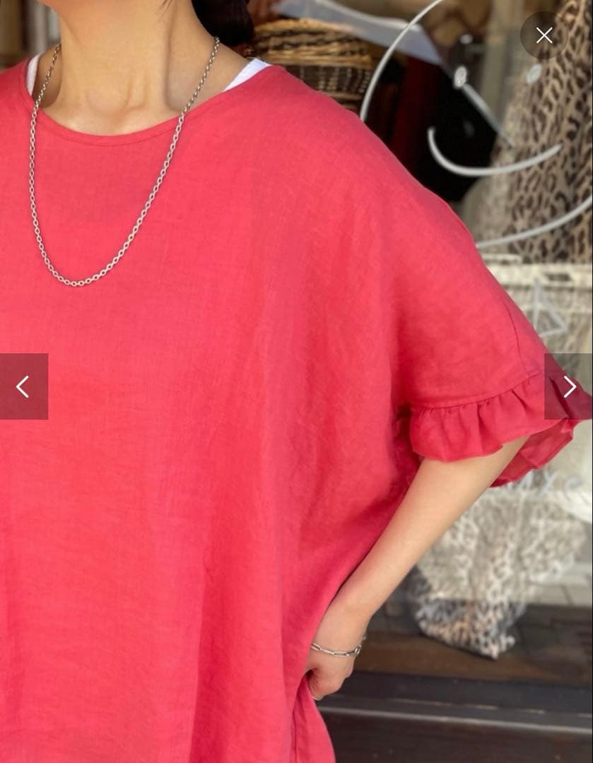 完売　journal standard luxe フレンチリネンフリルTOP