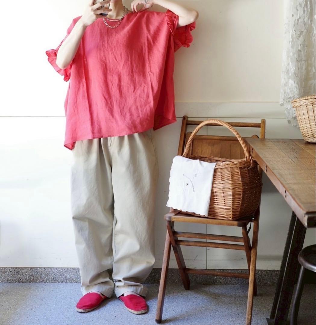 完売　journal standard luxe フレンチリネンフリルTOP