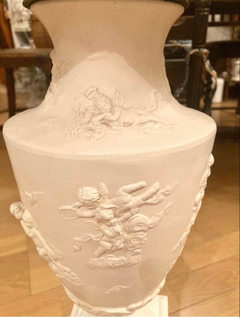 アメリカ　アンティーク　天使　エンジェル　フロアスタンド　ランプ　照明　家具