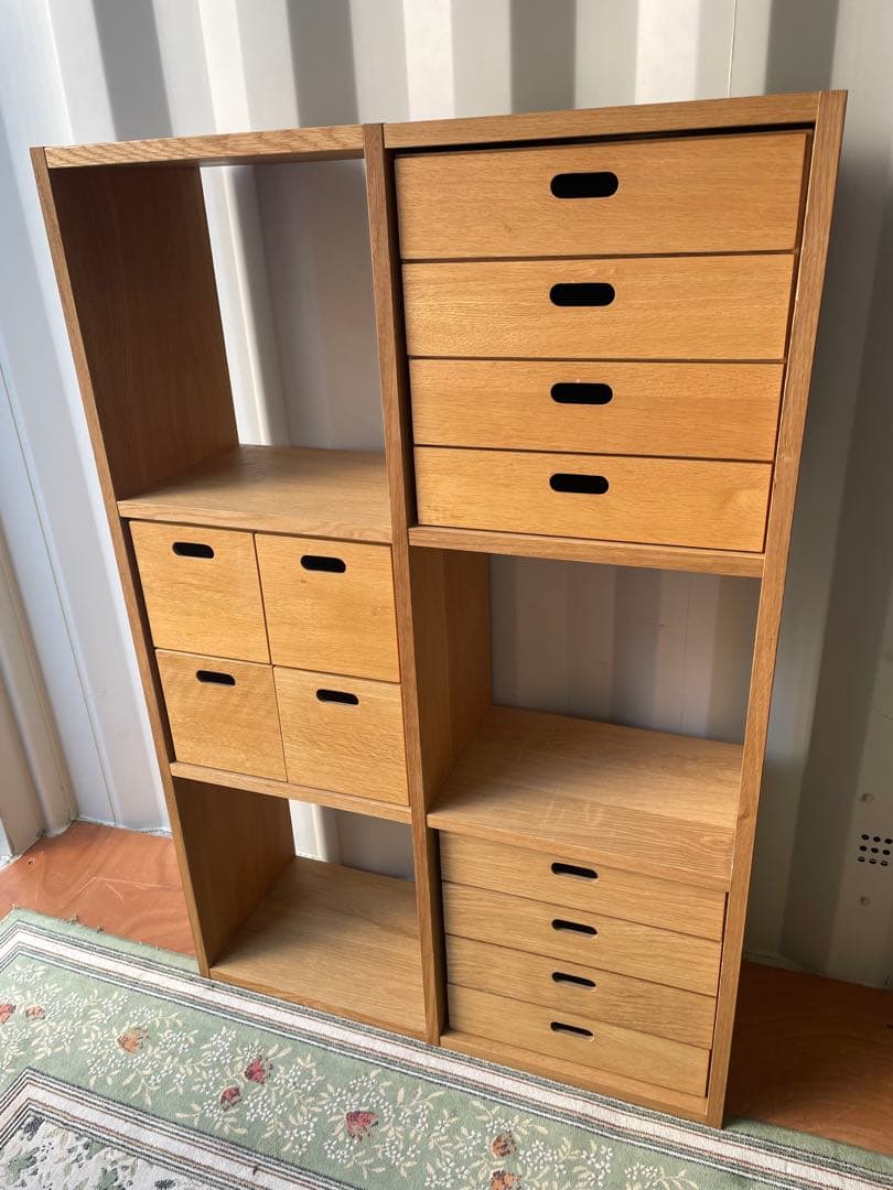 無印良品 スタッキングシェルフセット ３段×２列 オーク材