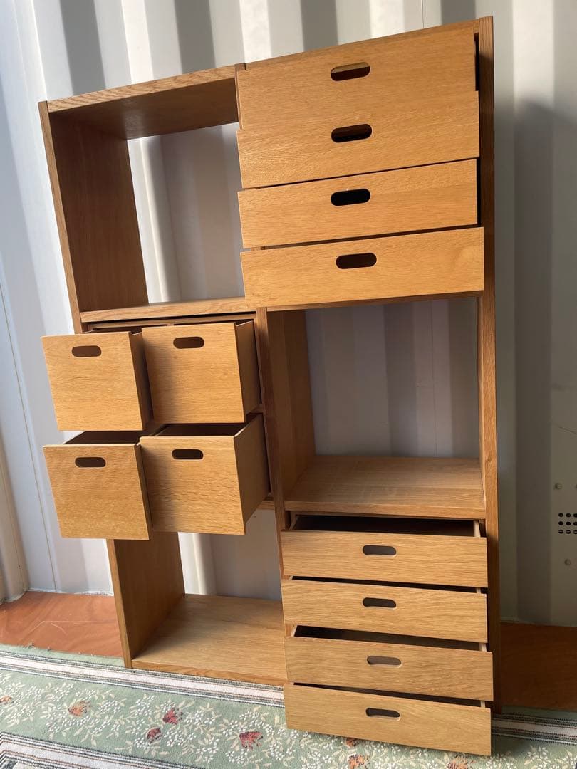 無印良品 スタッキングシェルフセット ３段×２列 オーク材