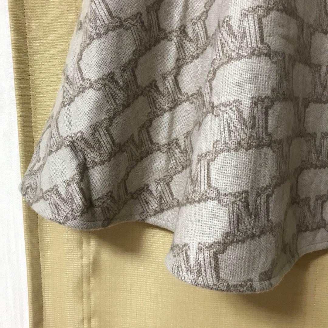 しーママ　　新品❕MaxMara 総柄　フレアスカート　カシミヤ　カシミア
