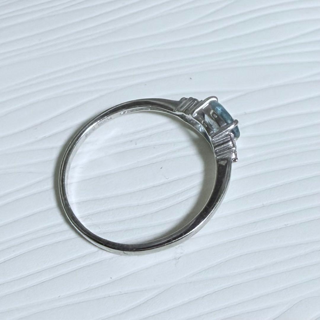 美品！ ブルージルコン ダイヤモンド プラチナリング