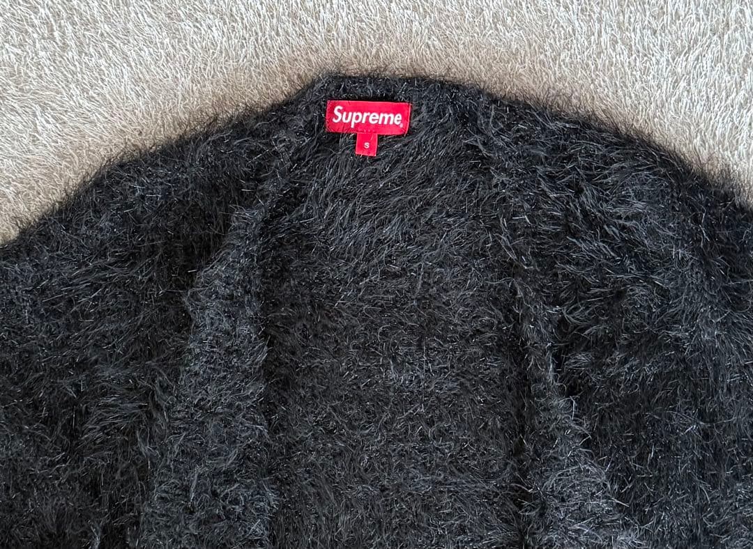 【新品】Supreme 23SS スパークルニットカーディガン　ブラック　S