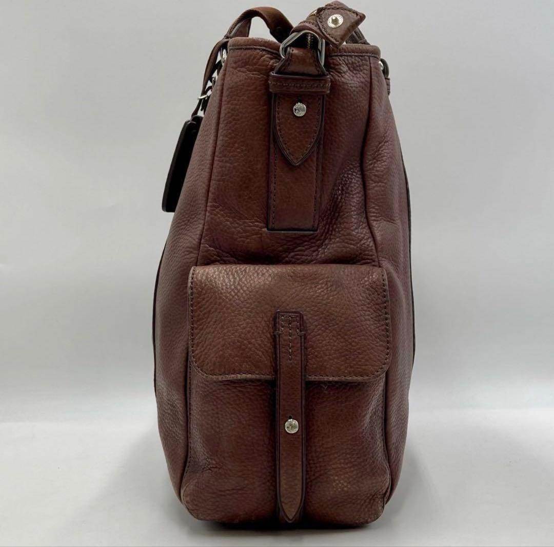 美品✨TUMI メンズ ビジネス タオス 6890D オールレザー ブラウン 茶