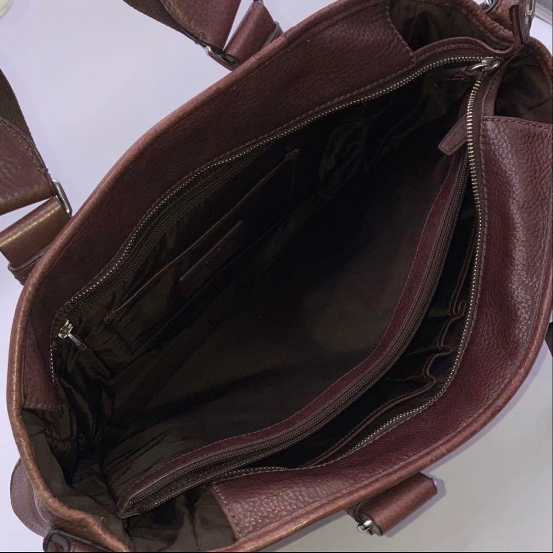 美品✨TUMI メンズ ビジネス タオス 6890D オールレザー ブラウン 茶