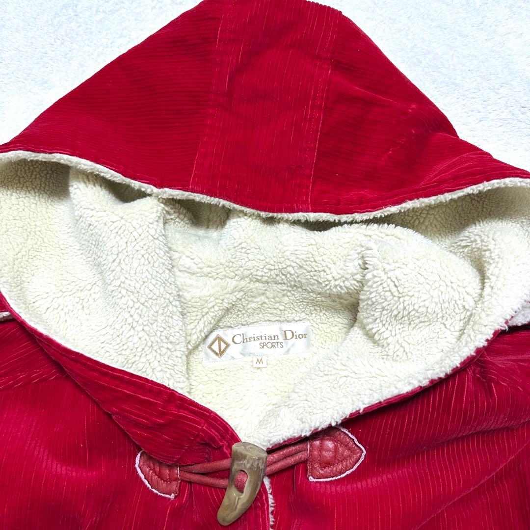 超希少　クリスチャンディオール　DIOR sports ダッフルコート　ボア　赤
