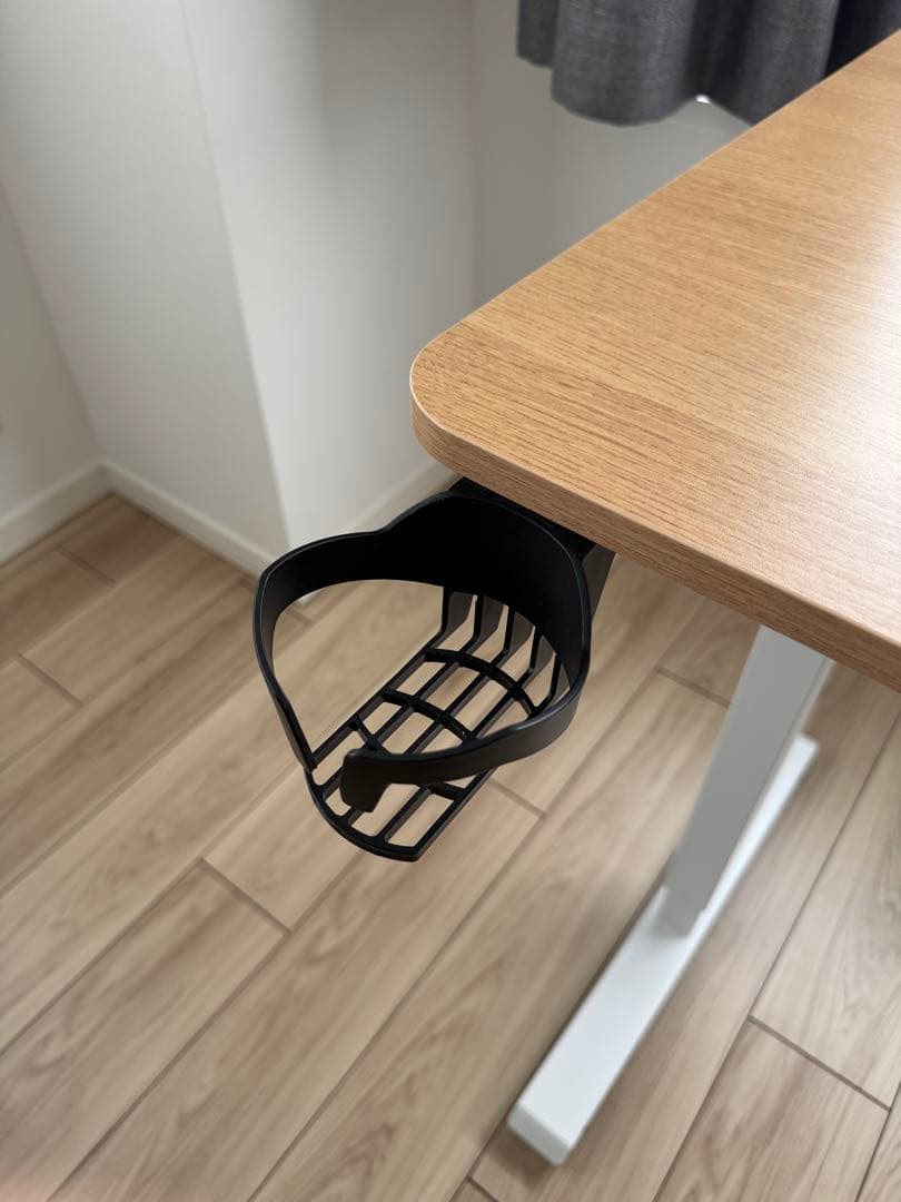組み立て不要 Flexispot 140×60 電動昇降機能付きデスク オーク