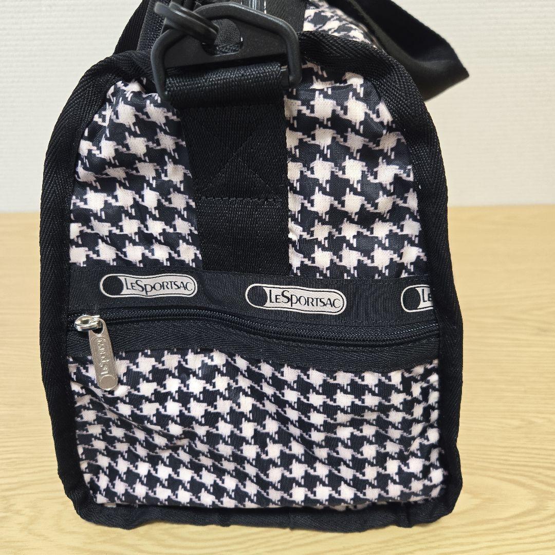 美品 レスポートサック 千鳥格子ボストンバッグ ポーチ付き
