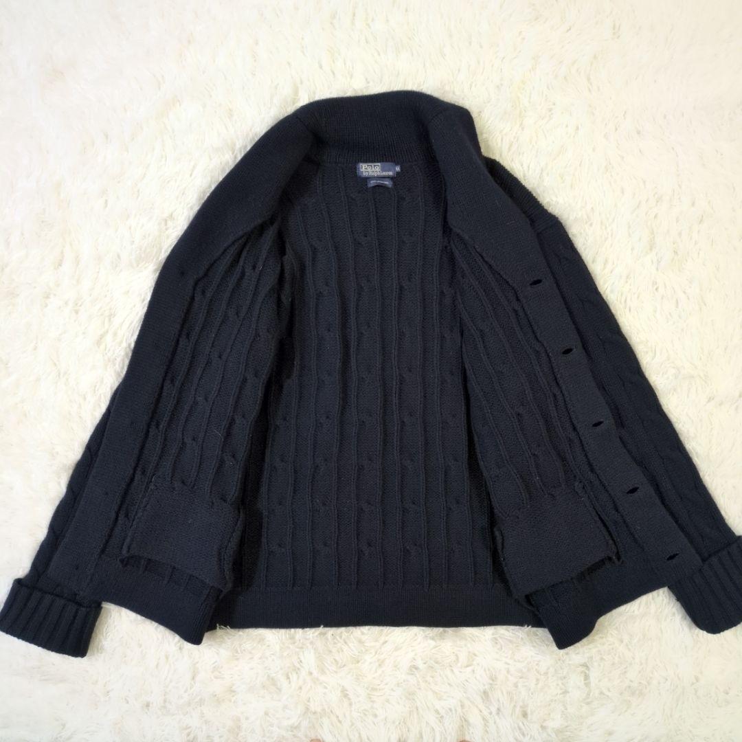 ✨良品✨ LL ポロ ラルフローレン ダークネイビー カーディガン