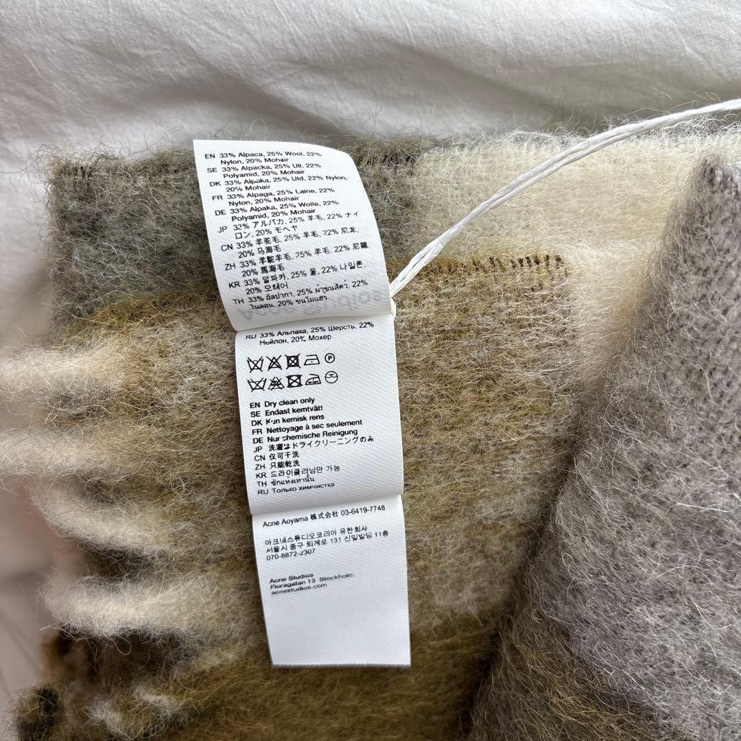 つる Acne Studios チェックマフラー ca0084