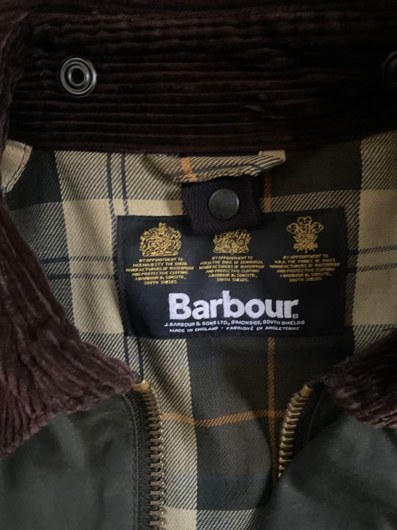 Barbour オリーブジャケット コーデュロイ襟