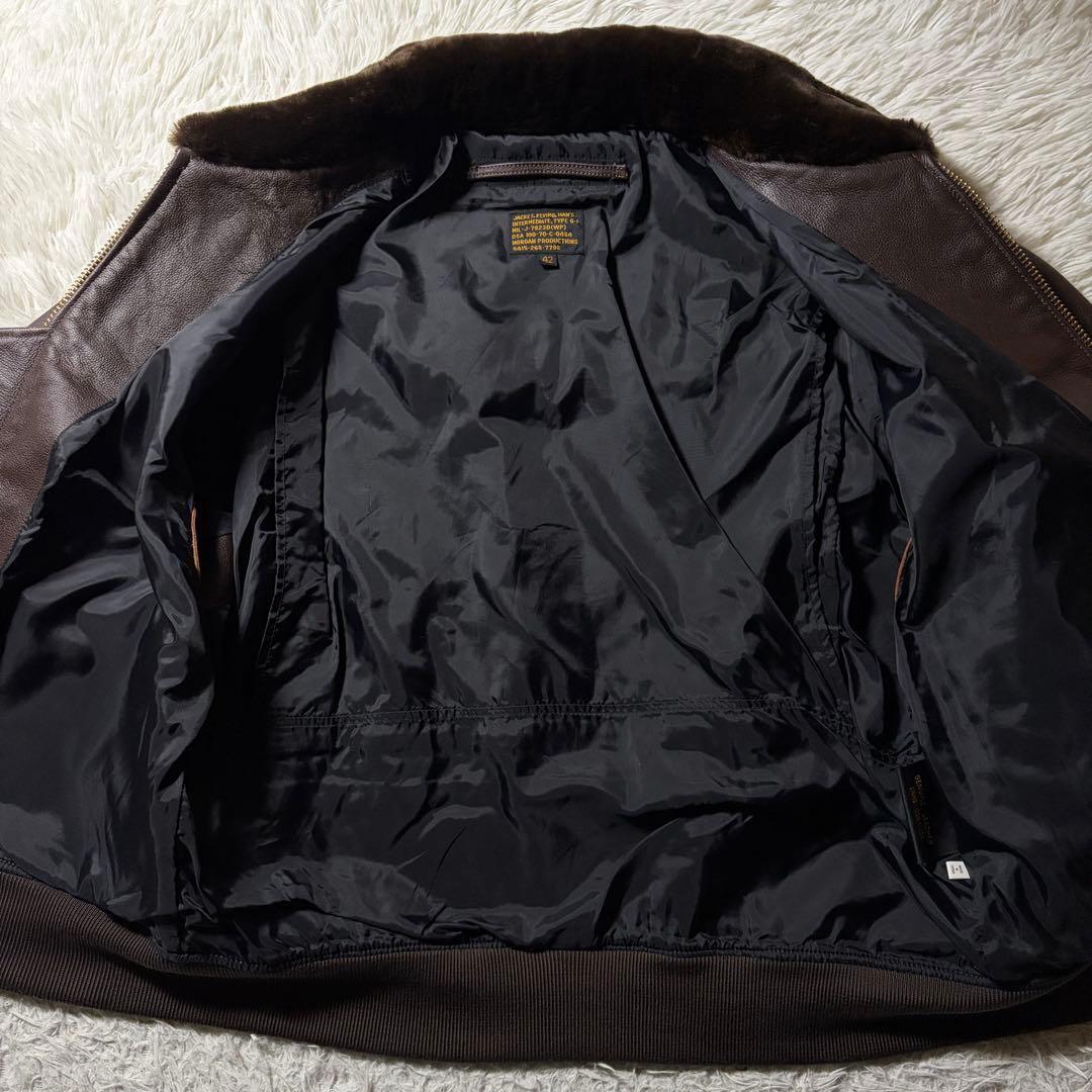 極美品■MORGAN フライトジャケット　中田商店 G-1 本革　42