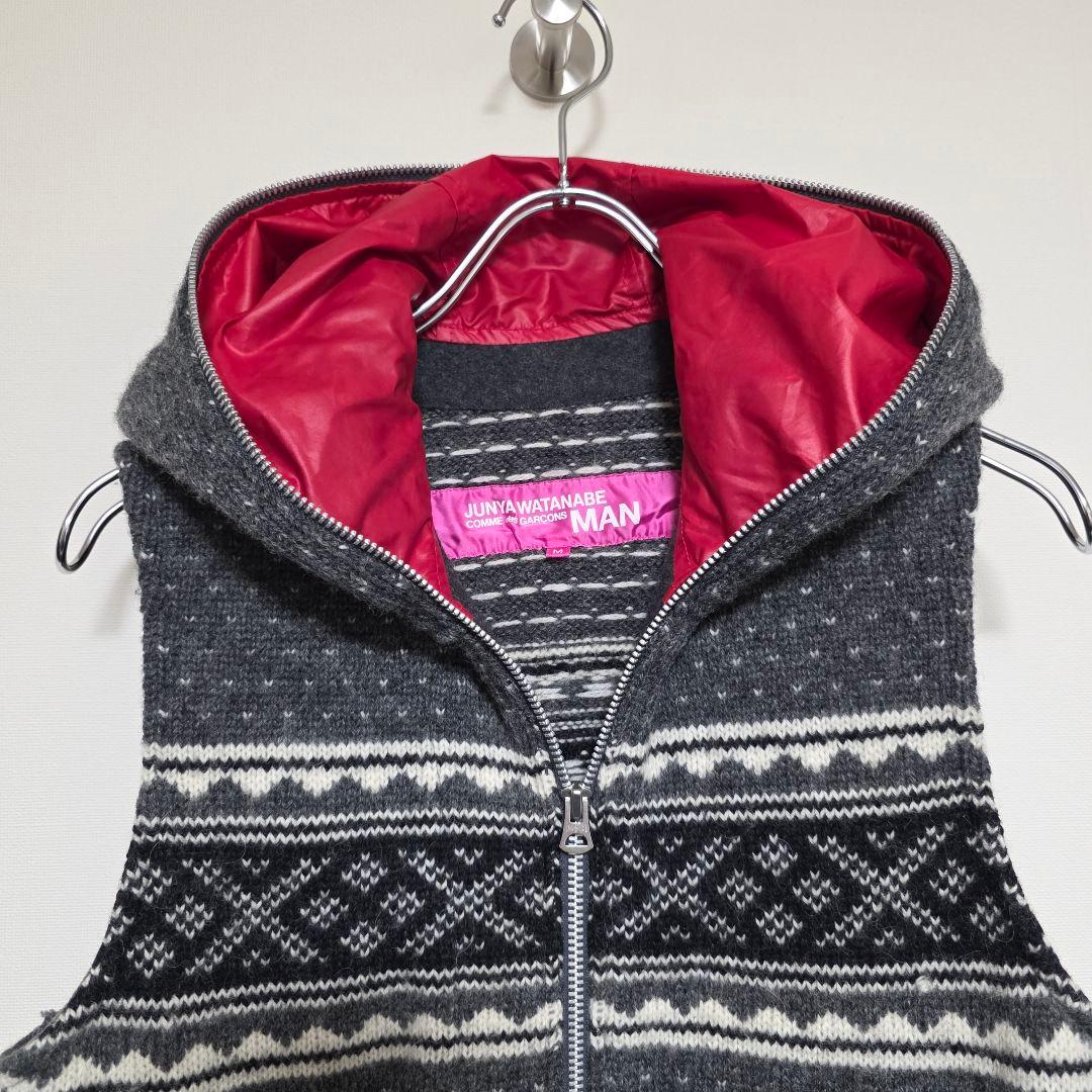 JUNYA WATANABE MAN PINK フード ウール ベスト