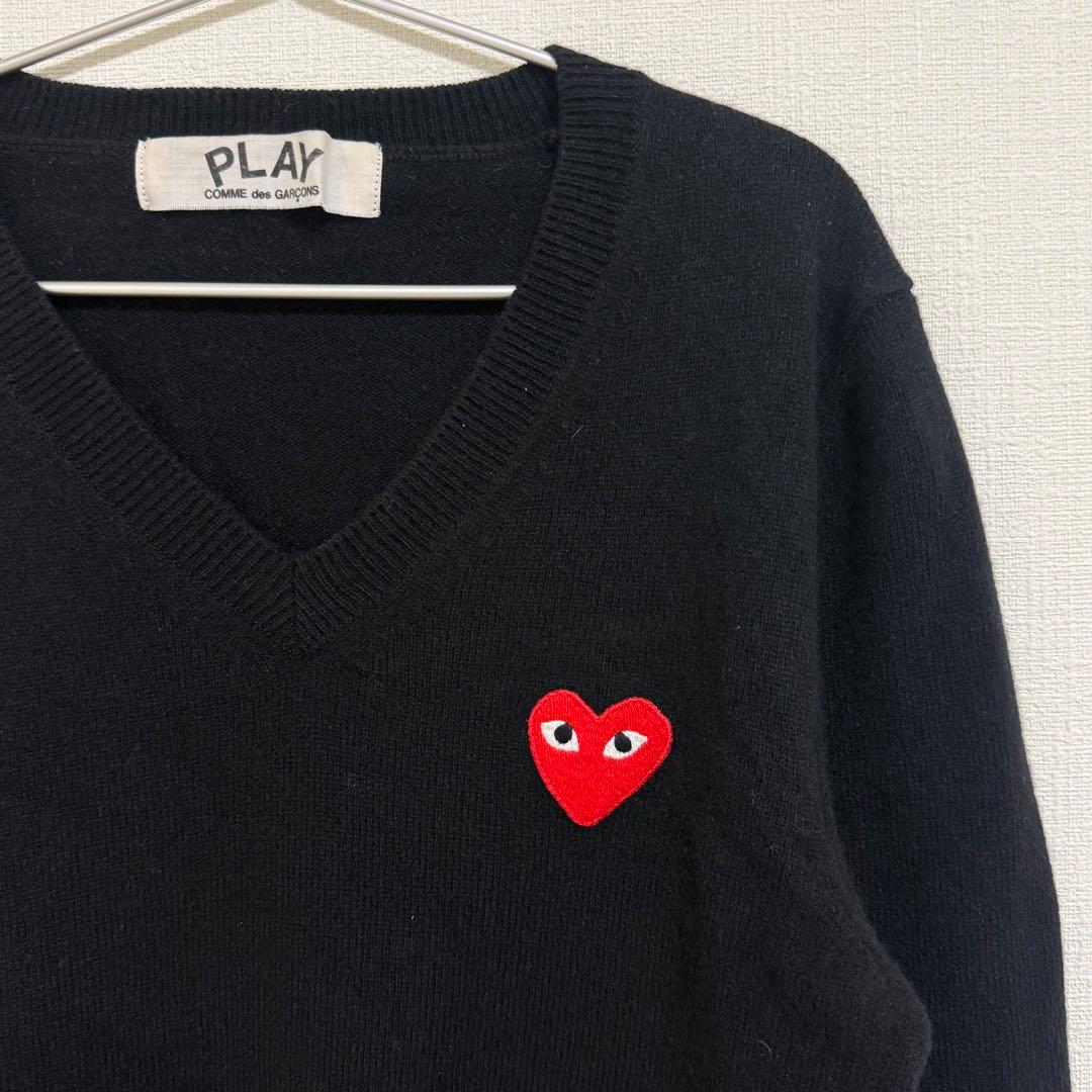 COMME des GARÇONS PLAY 黒 セーター S
