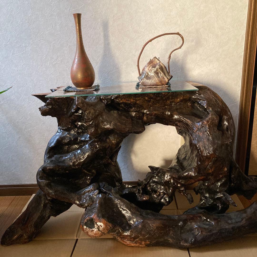 台座　木の切り株　天然木