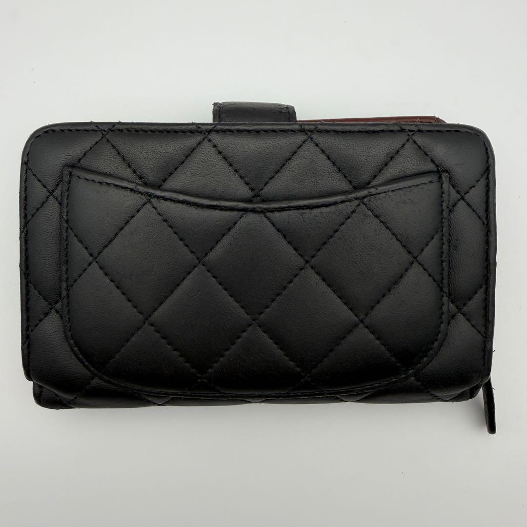 シャネル CHANEL 財布 マトラッセ 二つ折り コンパクト美品