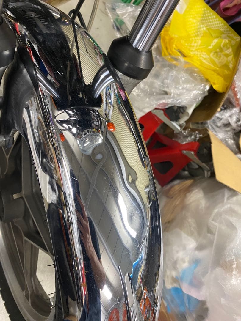GS400 425 Lメッキ鉄フェンダー　ザリゴキサンパチGフォアインパルス